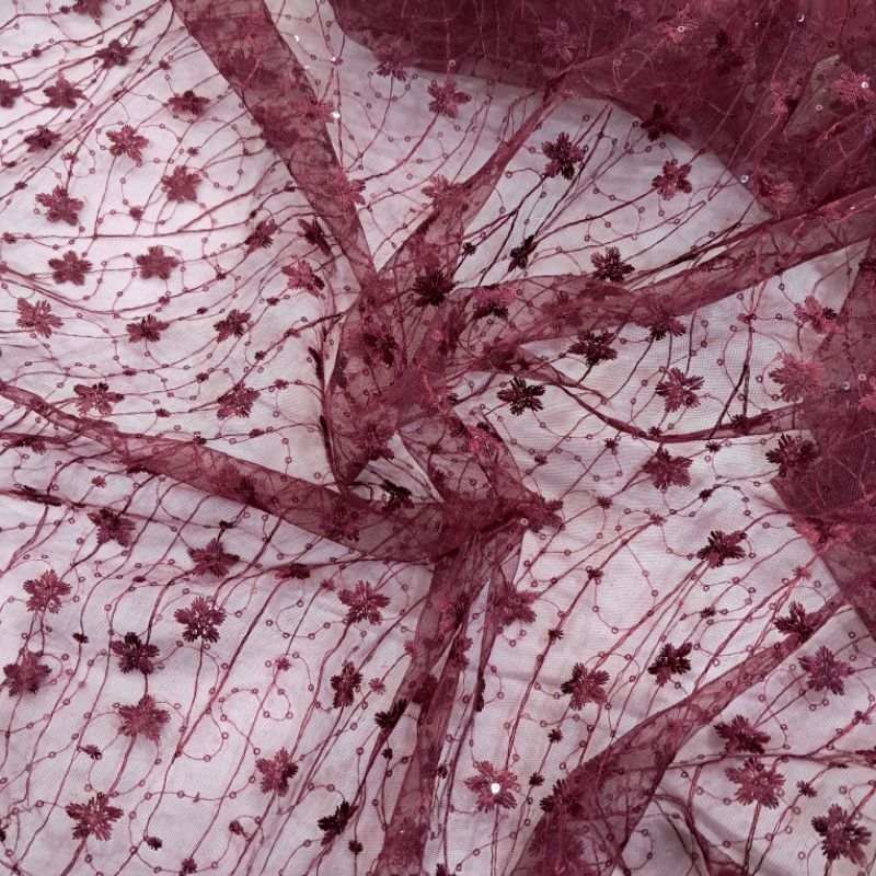 kain bahan tile payet mewah | kain tile payet motif | kain tile payet bahan kebaya