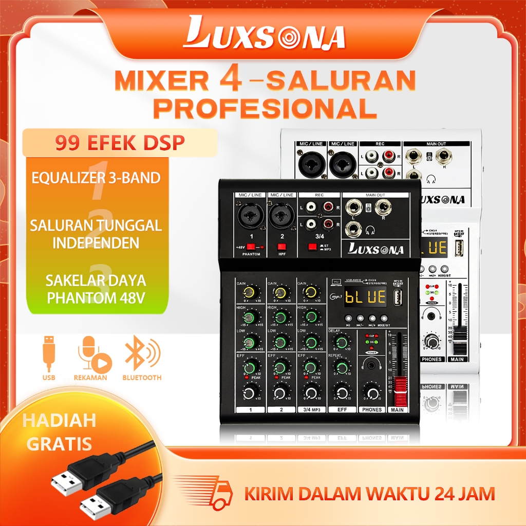 NEW Mixer 4 chanel /profesional Mixer audio/mini mixer/Amplifier Bluetooth soundcard/misker audio