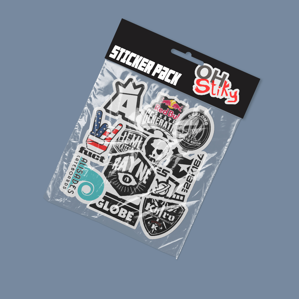 

Sticker stiker distro brand skate 3 pack