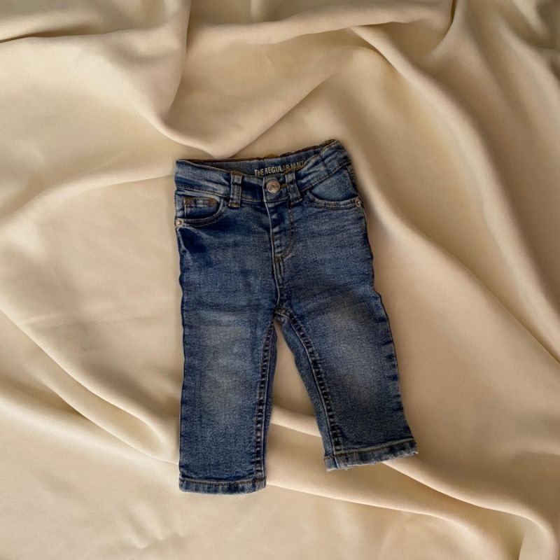 preloved zara baby wash denim pants 2 kali pakai