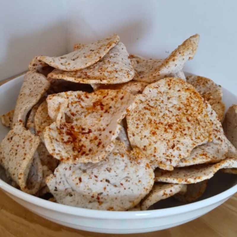 

Basreng Koin Bulat Pedas Daun Jeruk Kemasan 250gr