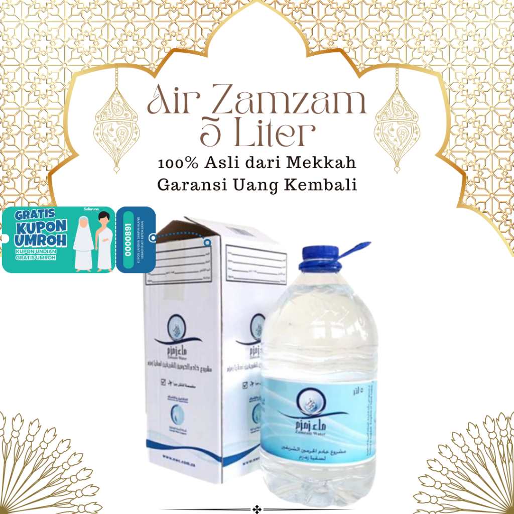 

Air Zamzam 5 Liter Galon / Zamzam Water Haji & Umroh