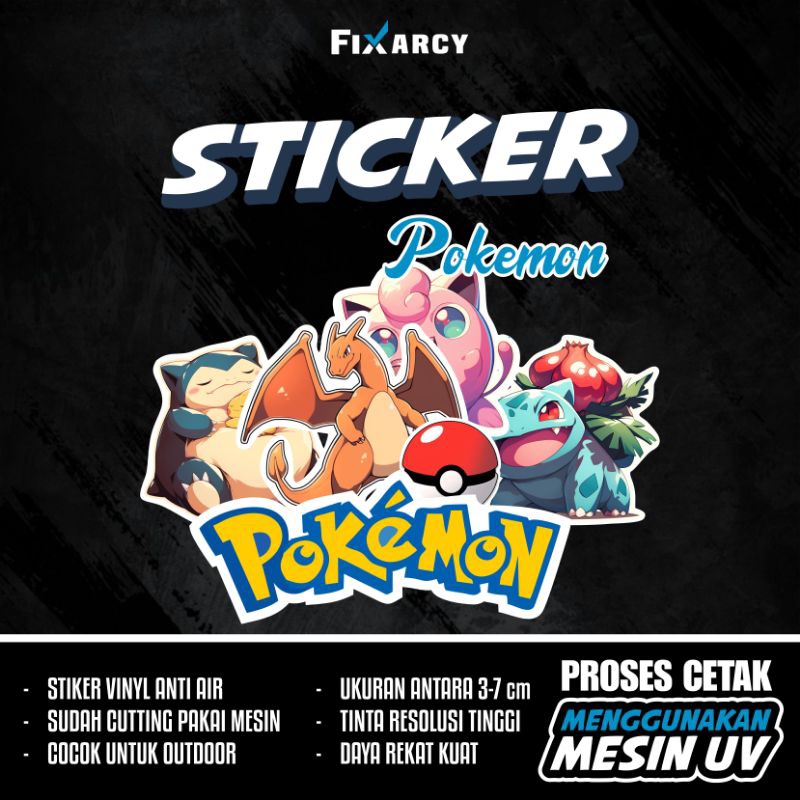 

STICKER PACK STIKER POKEMON stiker Tumbler Laptop Case Scrapbook