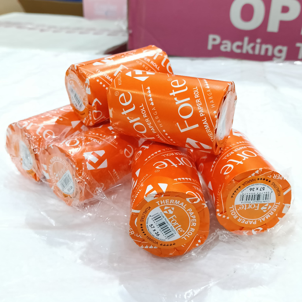 

SATUAN - FORTE KERTAS TERMAL 57X36 58X36 PRINTER KASIR STRUK THERMAL ROLL PAPER