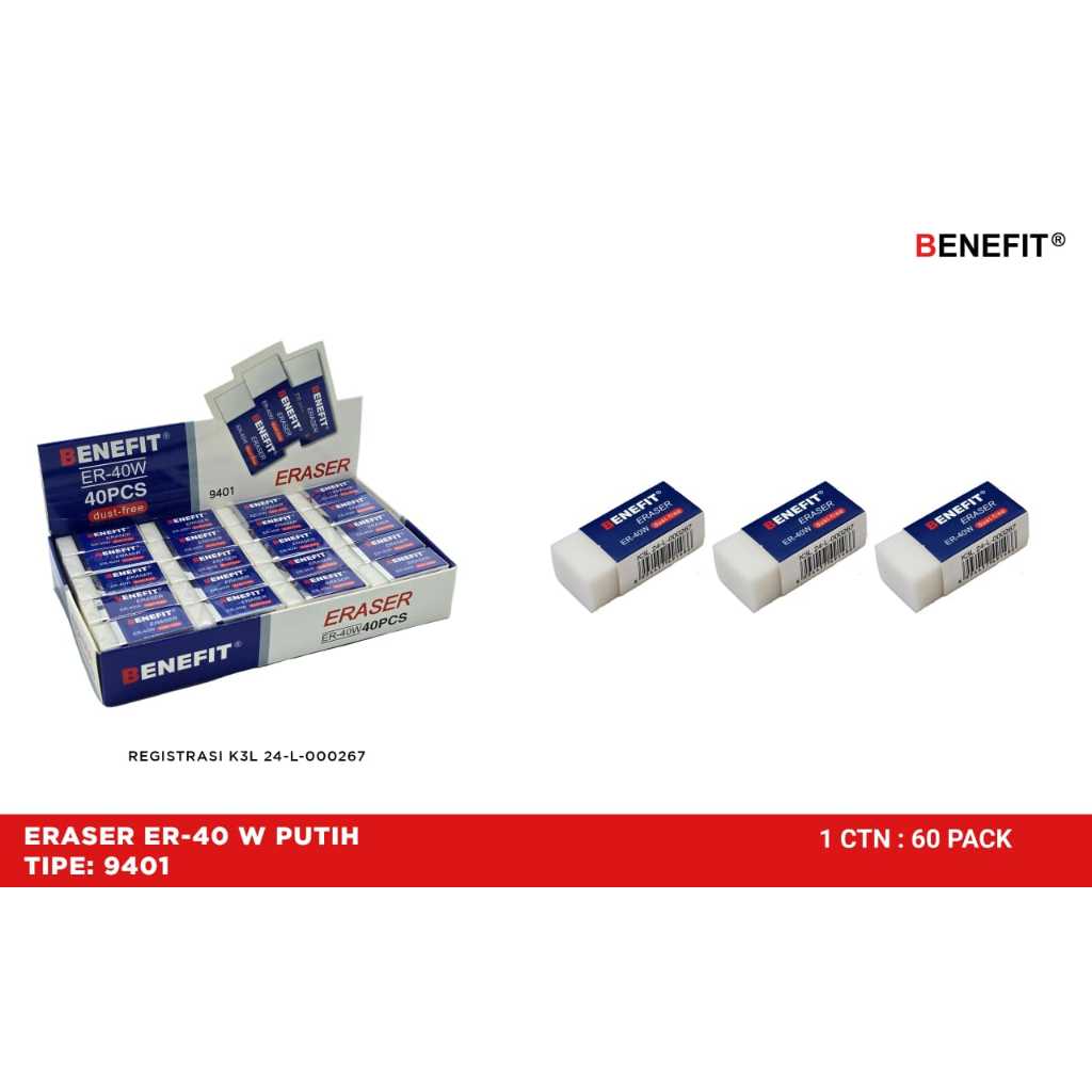 

(1 Pcs) Eraser Benefit Kecil, Besar / Stip / Penghapus Pensil Benefit Hitam, Putih, Rainbow