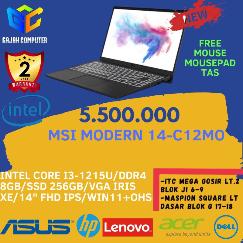 MSI MODERN 14 - C12MO