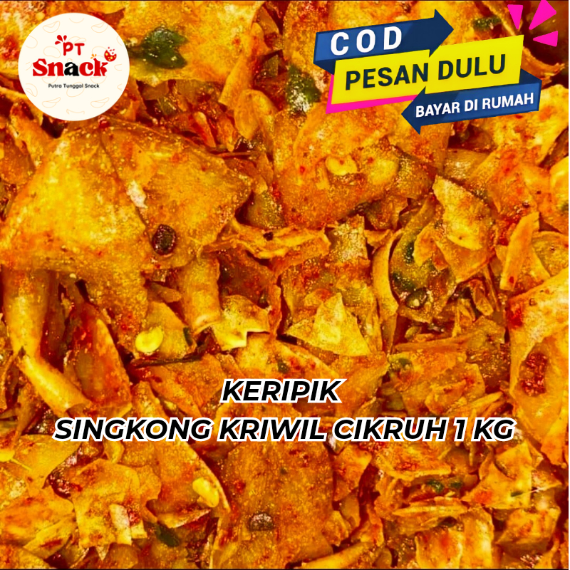 

Keripik Singkong Kriwil Cikruh 1 Kg Kripik Singkong Pedas Chili Oil