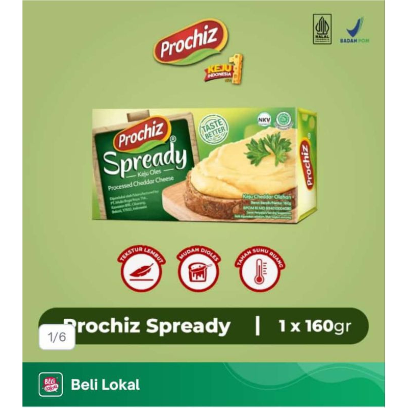 

Prochiz Spready Keju Oles 160gr