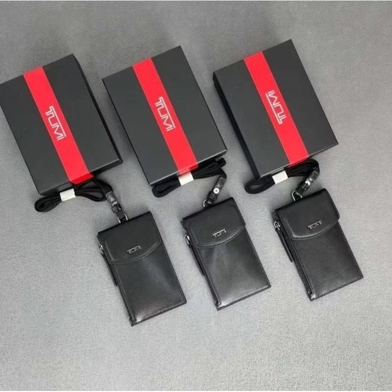 

Lanyard belden Leather id card case Name Tag Kulit