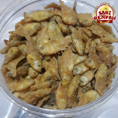 

Keripik Ikan Crispy Baby Fish Gurih 250 Gram / Cemilan Ringan - Sari Renyah