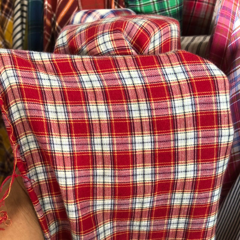 kain katu  flanel motif - kain katun flanel motif kotak - kain katun flanel motif impor - kain katun