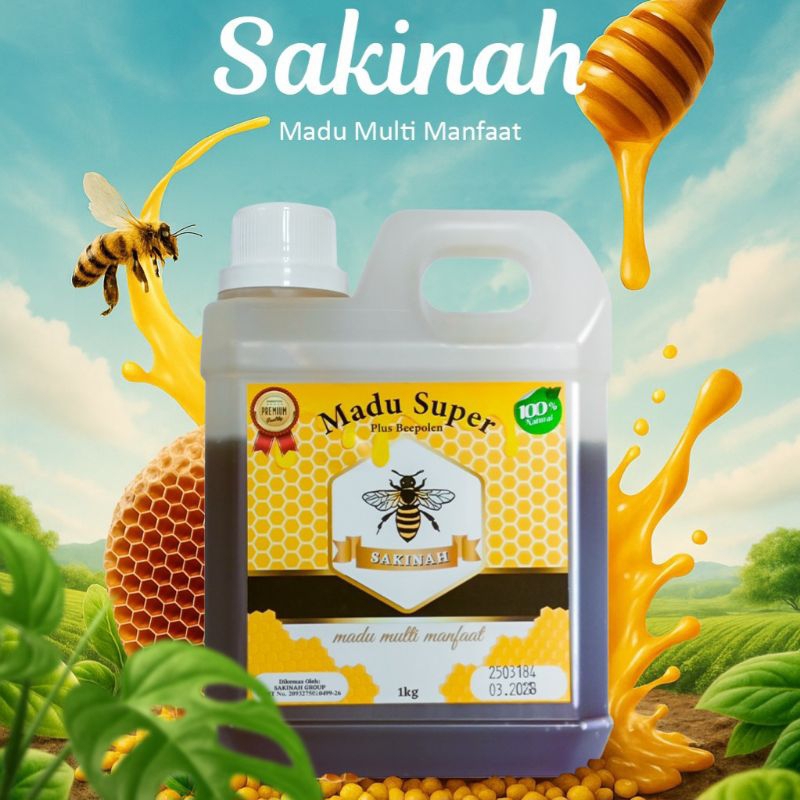 

Madu Super Sakinah Plus Beepolen 1kg Terlaris Original Produk