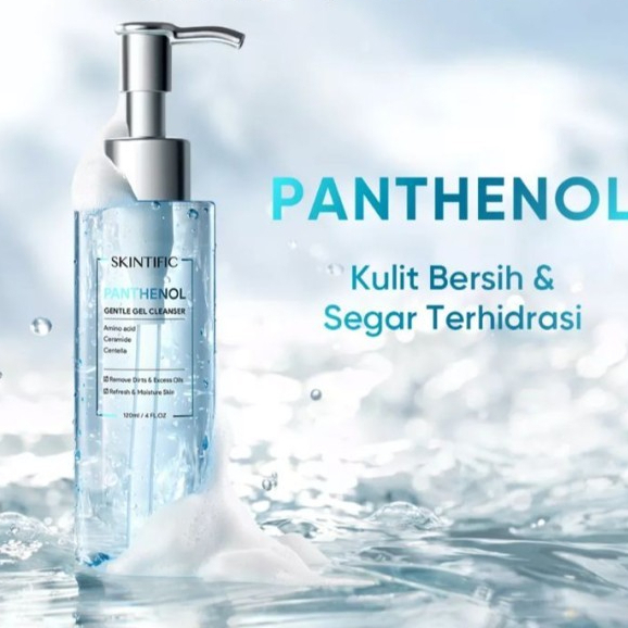 Skintific Panthenol Gel Cleanser Facial Wash Acnes Face Wash Sabun Cuci Muka Acner Glowing Barrier A