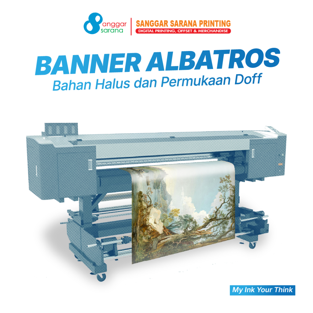 Cetak Banner Albatros Custom Backdrop Poster Bahan Albatros