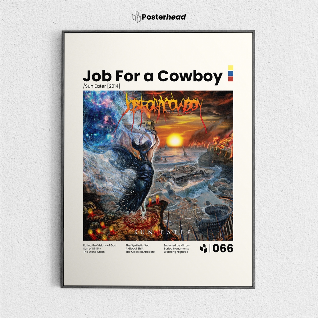 Poster Job For A Cowboy - Sun Eater - Frameblock - Posterhead