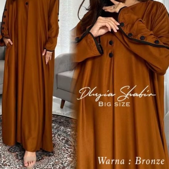 ReenaDaily DLUSIA SHABIR - Gamis Bigsize LD 120 Daster Arab Rayon Twill Premium