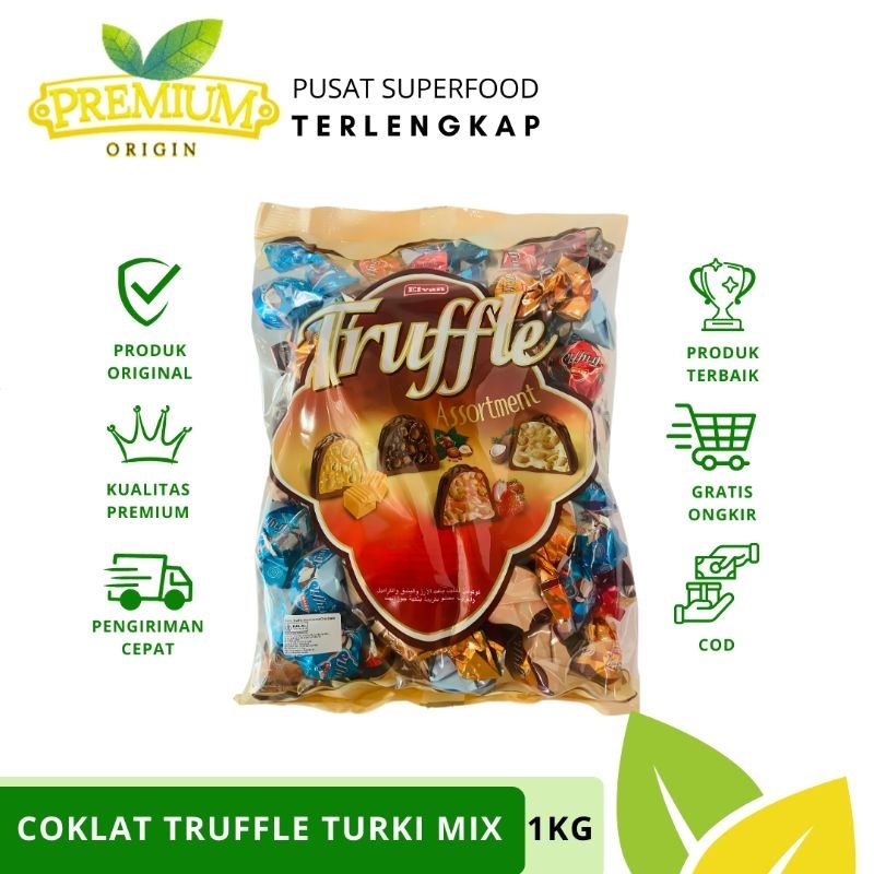 

[ 100% LUMER ] Coklat Truffle Turki MIX 1kg | Coklat Truffle | Coklat Import