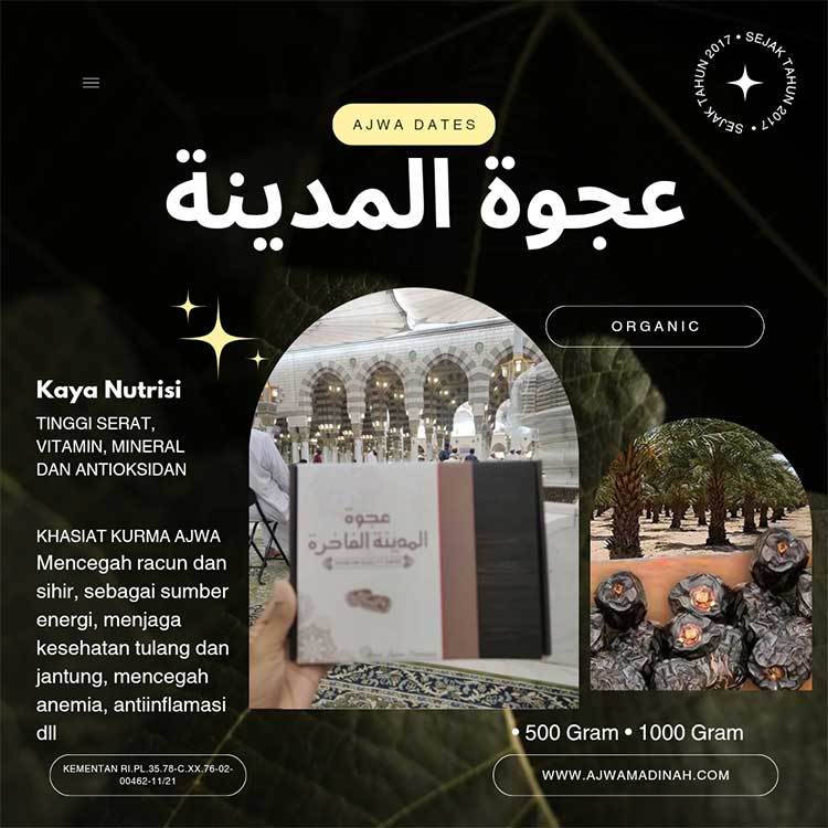 

Kurma Ajwa 1Kg / Korma Nabi Al-Madinah 100% Original Hitam Pekat