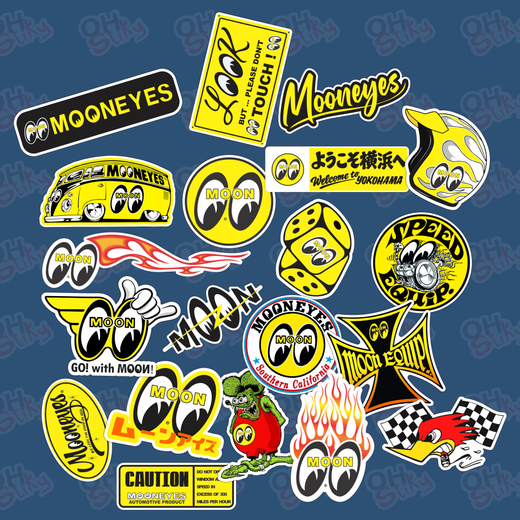 

Stiker sticker Pack MOONEYES tumblr aesthetic 20 pcs Stiker case hp laptop helm