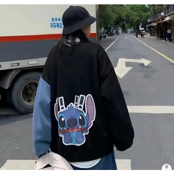 Sweater Pria Wanita Big Size (S - 6XL) Crewneck STITCH Polos Sweatshirt Basic Oversize Jumbo M L XL 