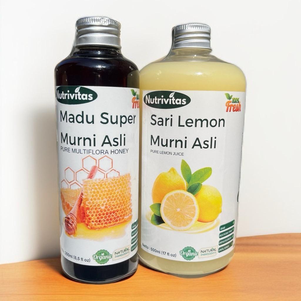 

Nutrivitas Paket Sari Lemon Murni 500ml, Madu Super Multifora 250 ml