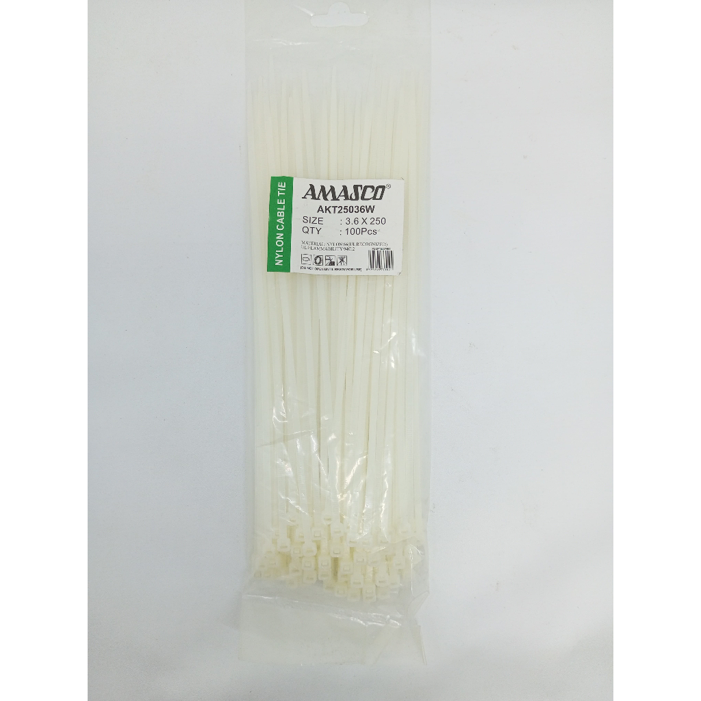 

Kabel Ties / Cable Tie 3,6x250mm 10" - Putih