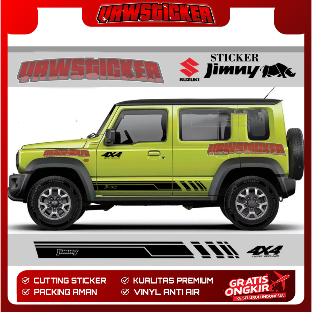 sticker suzuki jimny long jimny 5 pintu aksesoris suzuki jimny YAW