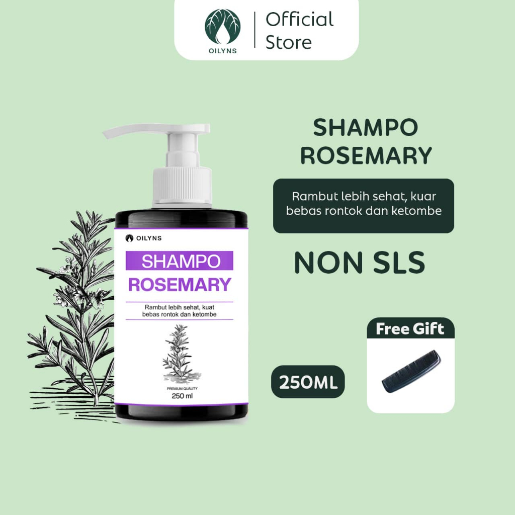 Oilyns - Shampo Rosemary 250ml - Shampoo NON SLS Natural