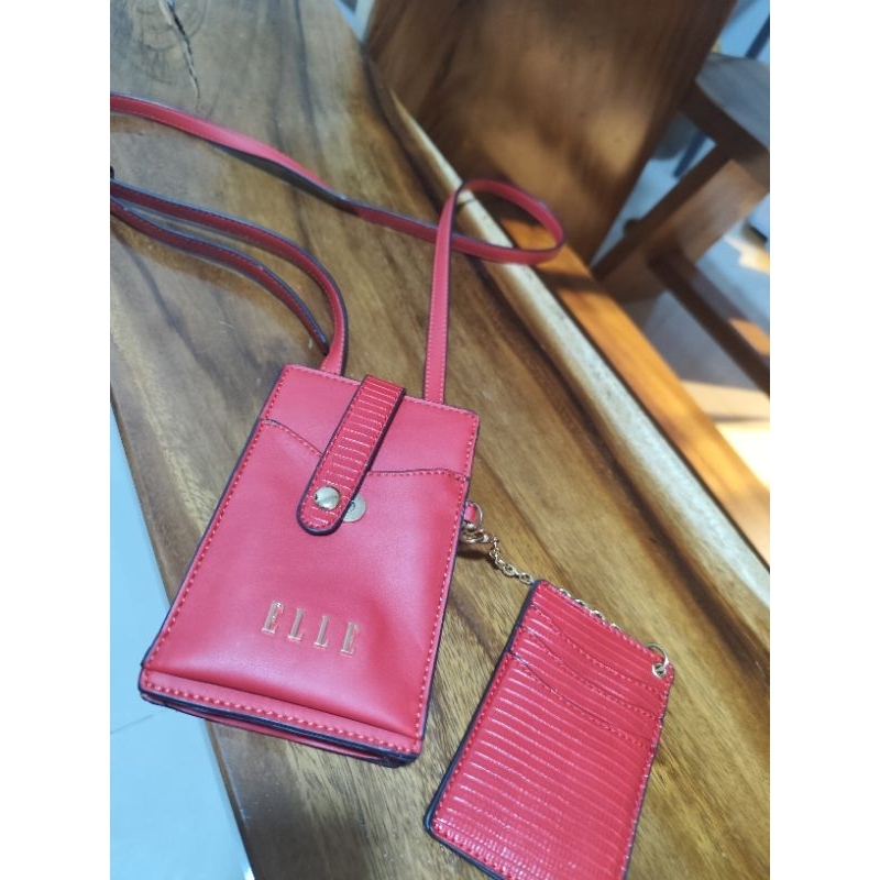Sling bag ELLE tas slempang dompet koin dompet hp dompet kartu