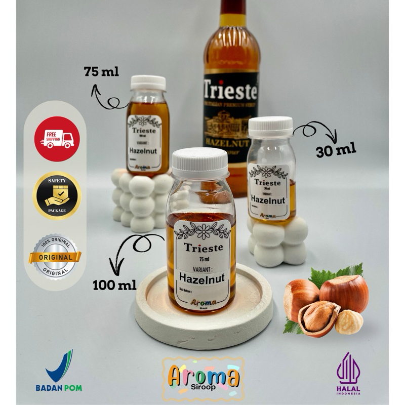 

Trieste Syrup - REPACK sirup Trieste Hazelnut (100ml-75ml-30ml) Asli dan 100% ORIGINAL