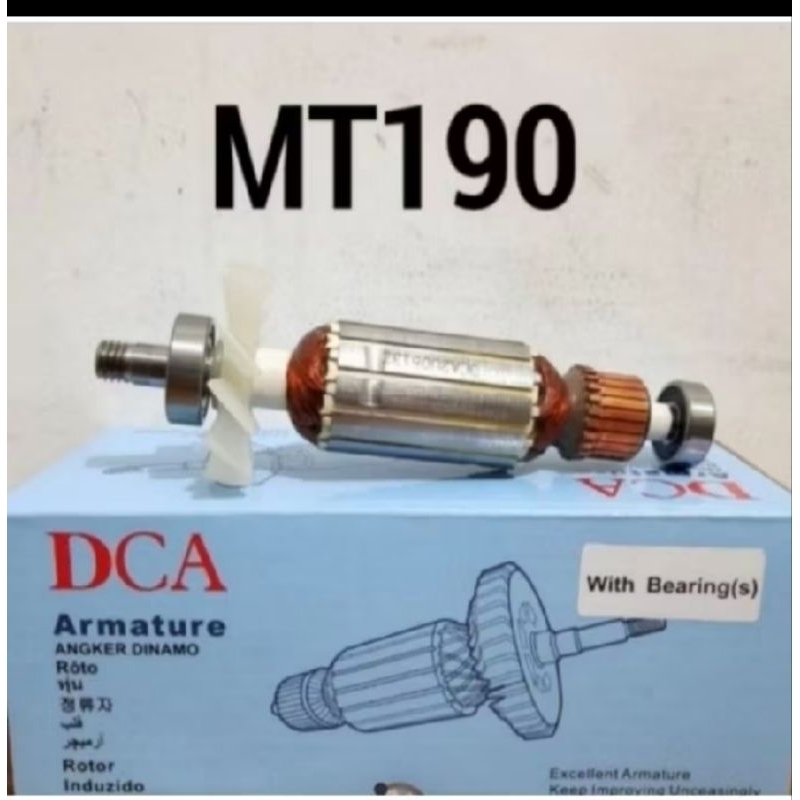 SPAREPART DCA Armature / Angker MT190 Untuk Mesin Serut Planner Maktec  MT 190 / MT 192 Original DCA