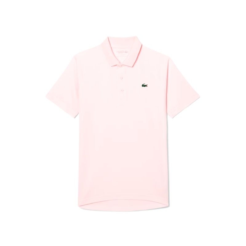 Lacoste Men's LACDH3201T03 Regular Fit UV Protect Golf Polo Shirt Kaos Polo Golf Pria - Pink
