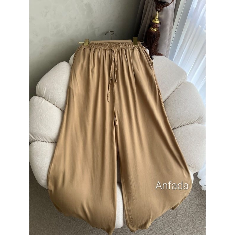 Celana kulot rayon polos wanita kekinian//Celana kulot rayon premium