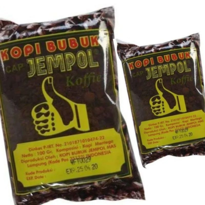 

Kopi Hitam Bubuk Robusta Cap Jempol Unggul JP Kemasan 225gKhas Lampung