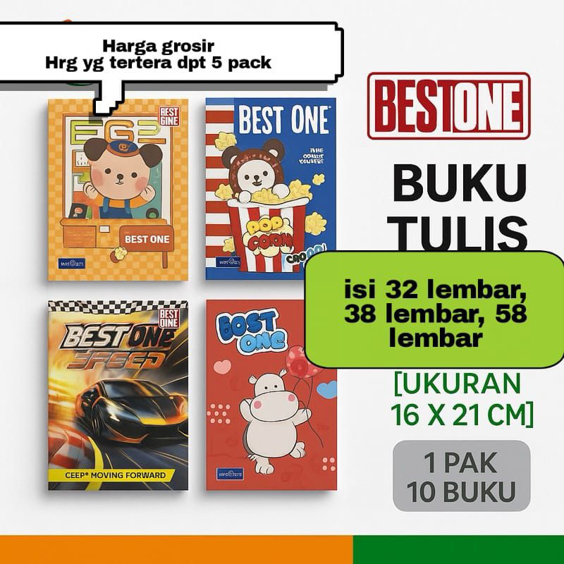 

Buku tulis Best one by paper one harga grosir (dapat 5 pack)