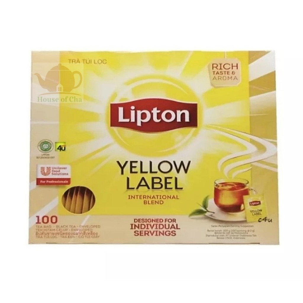 

Teh Lipton Yellow Label 100 Tea Bag Envelope - Teh Hitam