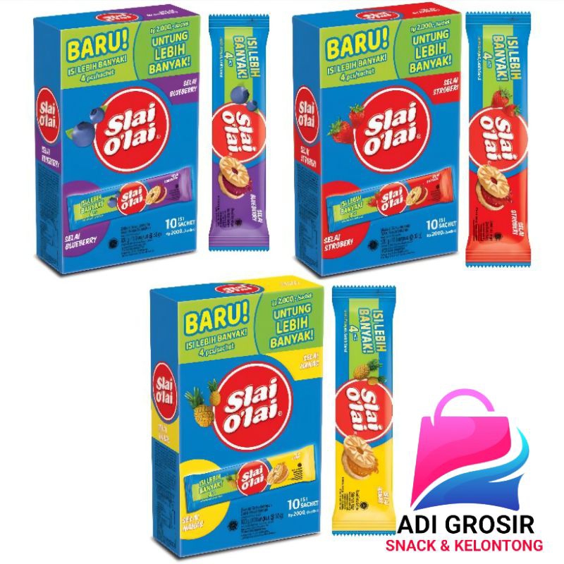 

SLAI OLAI Biskuit Cream Aneka Rasa 1 Box isi 10 pcs
