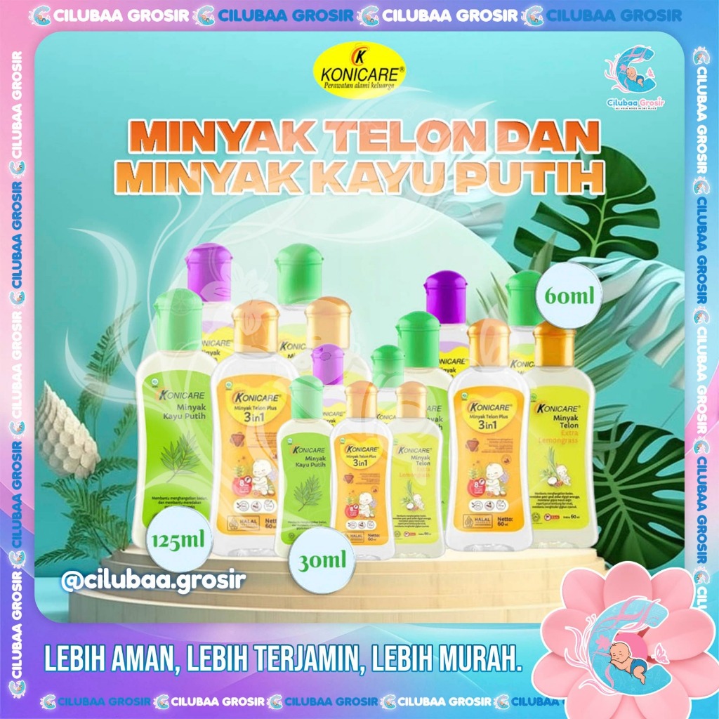 Konicare Minyak Telon & Minyak Kayu Putih All Series || Minyak Telon Plus Lavender || Telon Extra Le