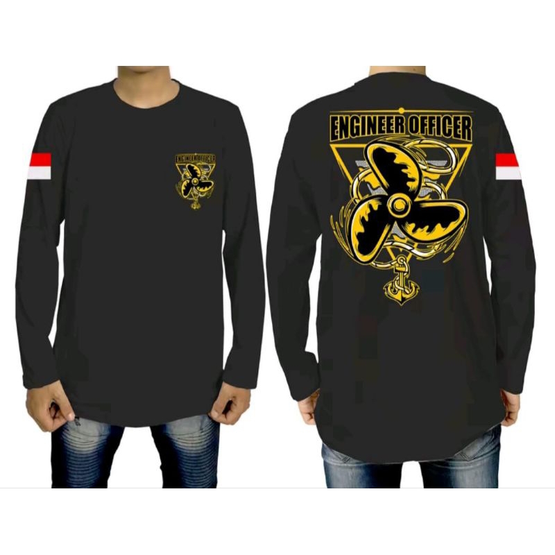 KAOS ENGINEER OFFICER LENGAN PANJANG CORAK BALING BALING KAPAL