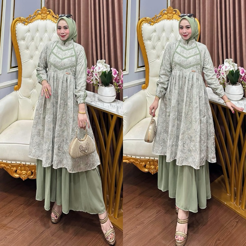 gamis malaysiaa katun bordir /gamis kekinian/gamis mewah model malaysia