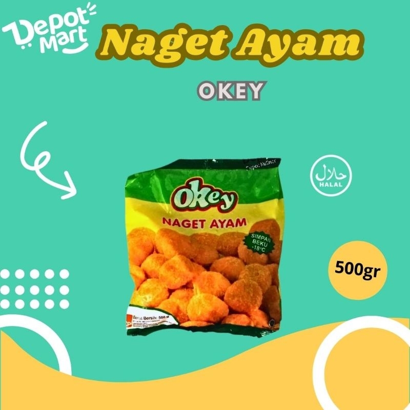 

Depot Kuliner Nugget Ayam / Nuget Ayam Bulat / Chicken Naget Coin isi 500 Gram Merk Okey - DepotMart