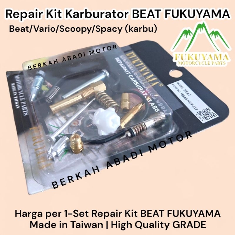 Repair Kit Karburator BEAT SCOOPY VARIO FUKUYAMA | Repar Kit Jarum Spuyer Made in TAIWAN murah Karbu