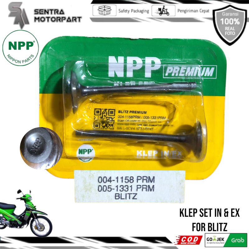 Klep set in dan ex Kawasaki blitz zx 130 NPP