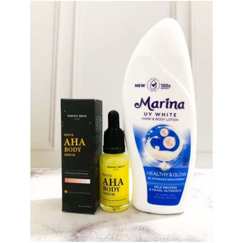 Paket Bundling Hand Body Marina + Aha Perfect 50Ml Bpom Viral