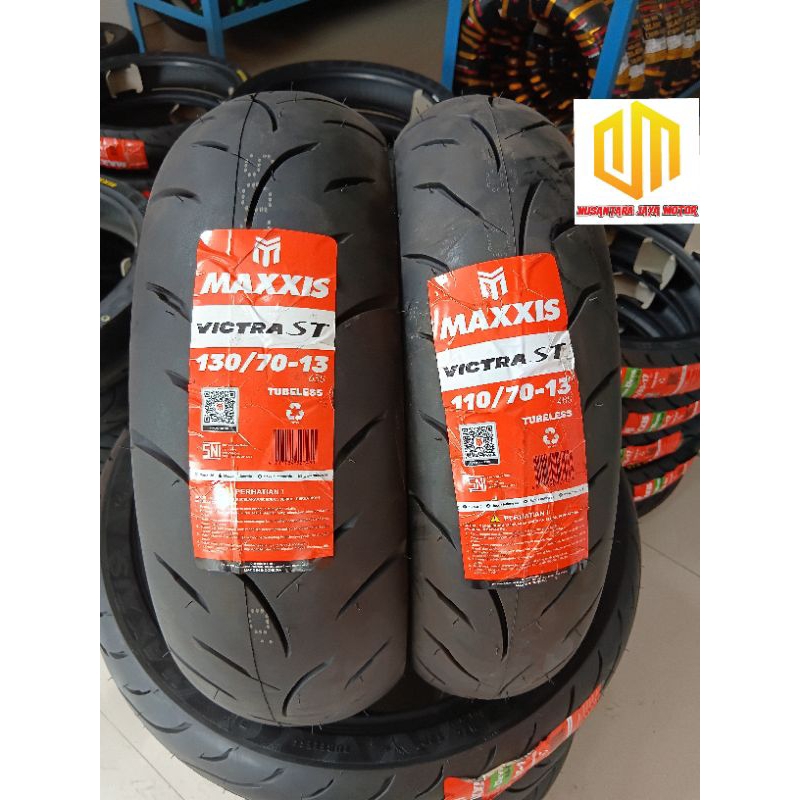 (FREE PENTIL) BAN MAXXIS  VICTRA  130/70-13 & 110/70-13 ban depan dan ban belakang motor NMAX