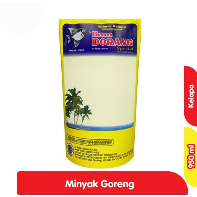 

Ikan Dorang Minyak Goreng Kelapa Pouch 950 ml