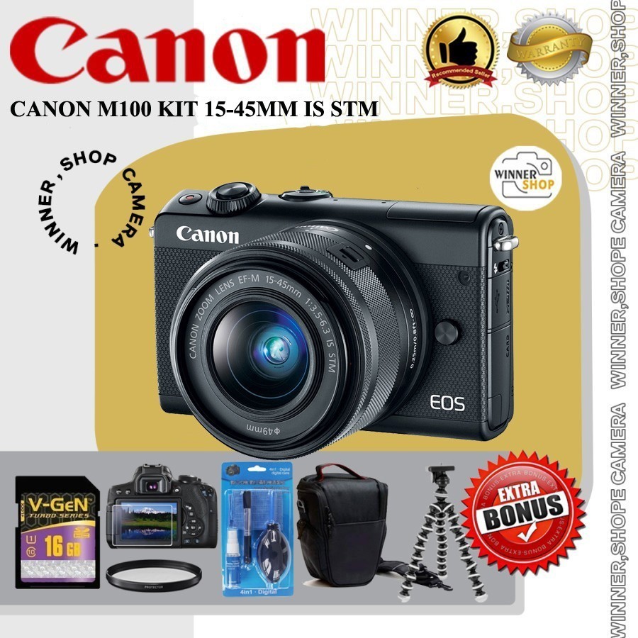 Kamera Canon M100 Kit 15-45mm Canon EOS M100 Mirorless Canon M 100
