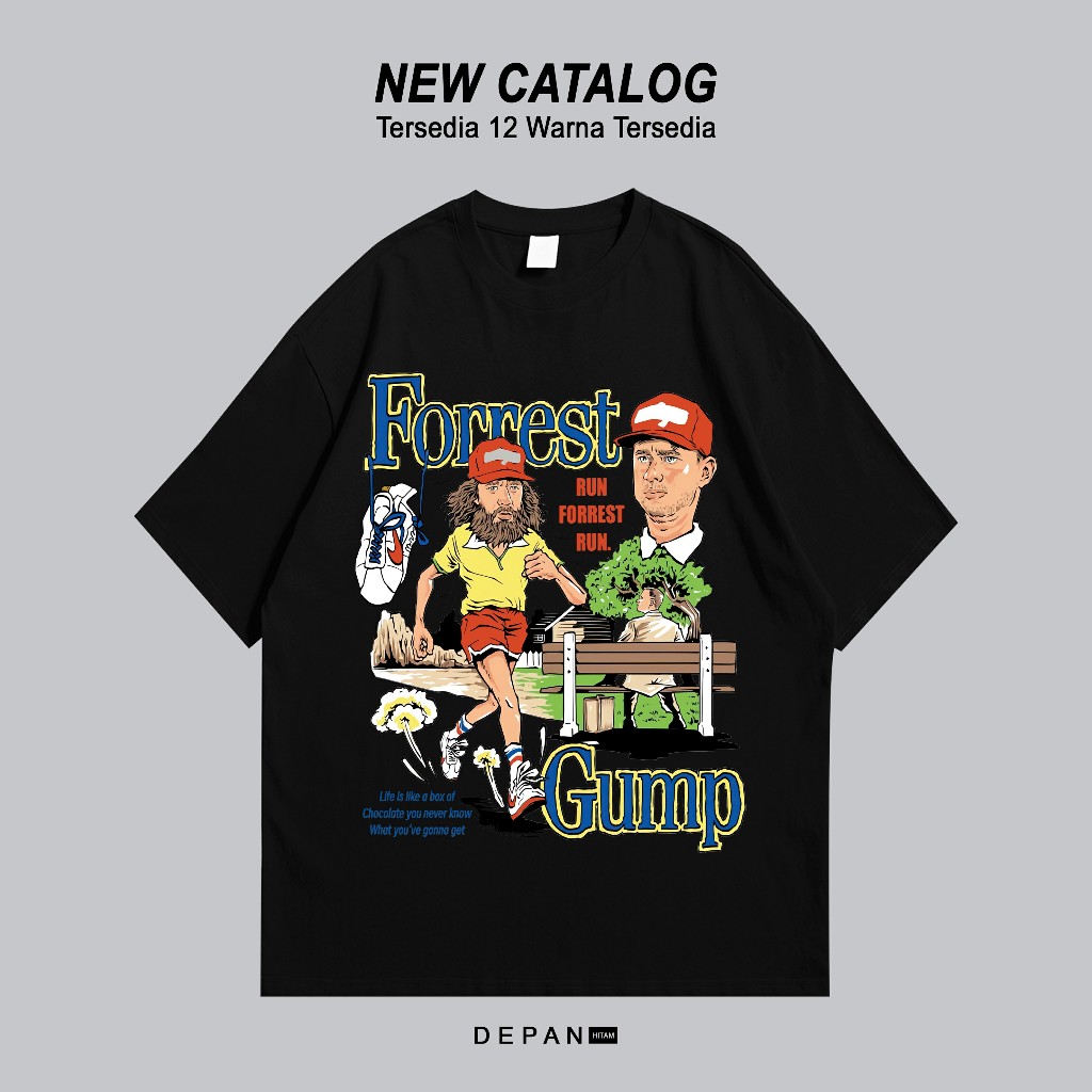 FORREST GUMP kaos distro run forrest run kaos trail run - kaos pria wanita