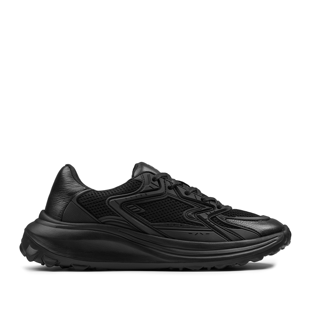 Prabu - Pradana Black Sepatu Kulit Sneakers Pria