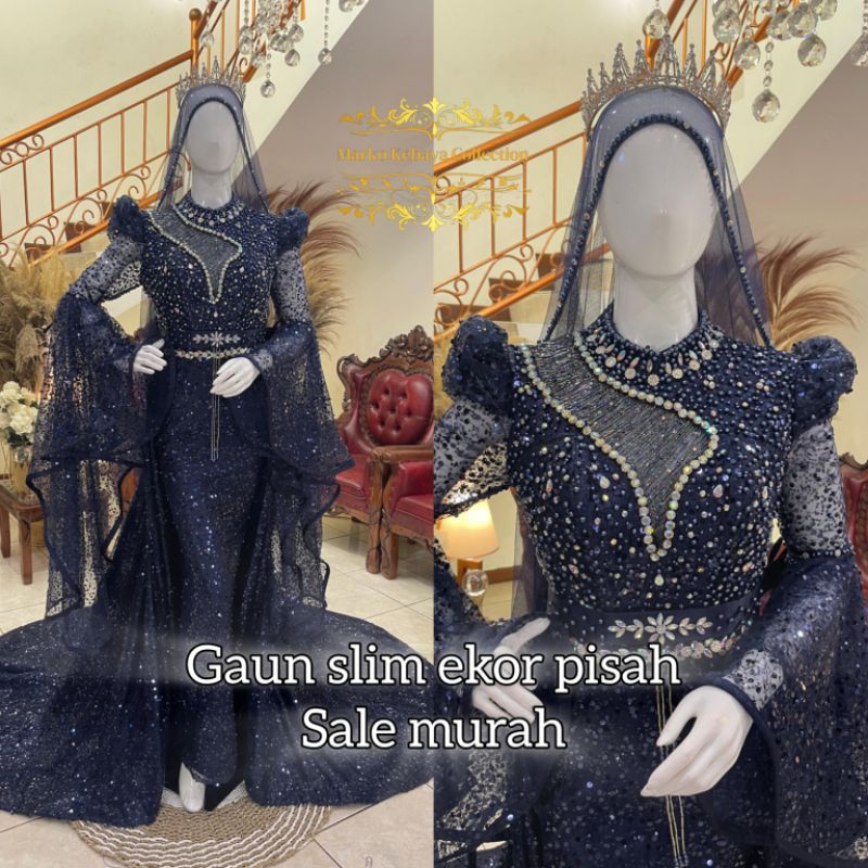 sale gaun pengantin| Gaun Pengantin Slim Premium | Gaun pengantin ekor | Gaun Slim | Slim | gaun mur